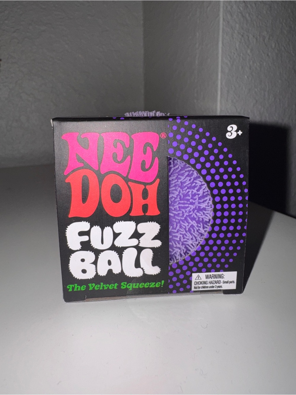 ⭐️AUTHENTIC⭐️NeeDoh Fuzz Ball Purple Edition  Factory Sealed Velvet Squeeze